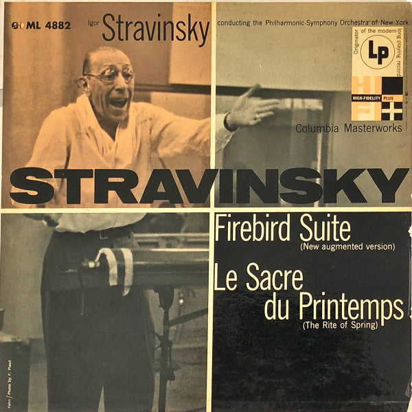 Igor Stravinsky Conducting The Philharmonic-Symphony Orchestra Of New York : Firebird Suite / Le Sacre Du Printemps (LP,Mono)