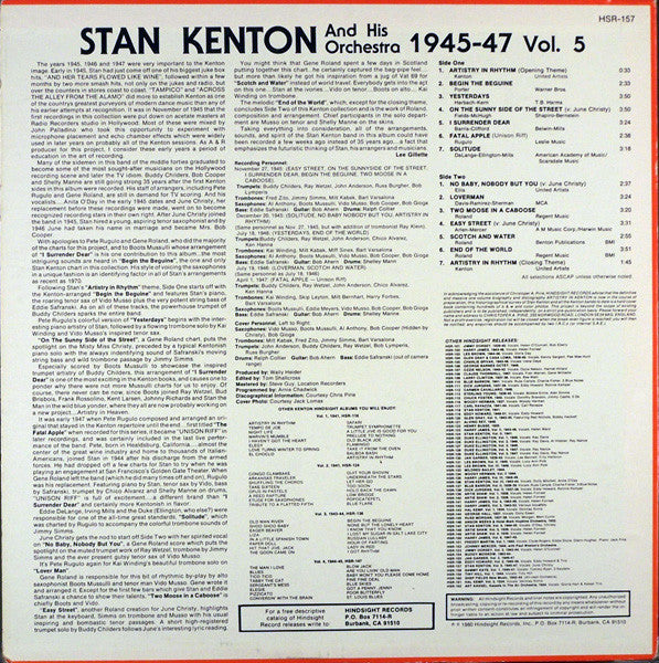 Stan Kenton And His Orchestra : The Uncollected 1945-1947 Vol. 5 (LP,Compilation)