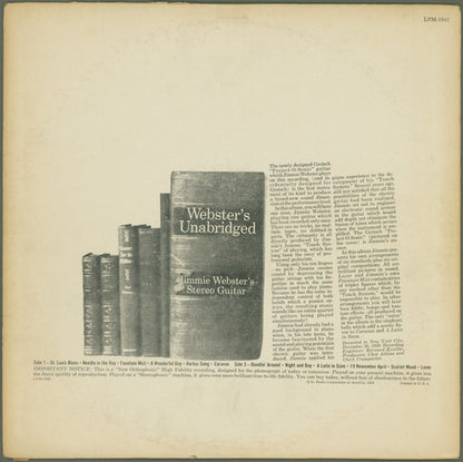 Jimmie Webster's Stereo Guitar : Webster's Unabridged (LP,Album)