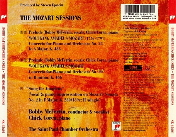 Bobby McFerrin, Chick Corea, Saint Paul Chamber Orchestra, The : The Mozart Sessions (Album,Club Edition)