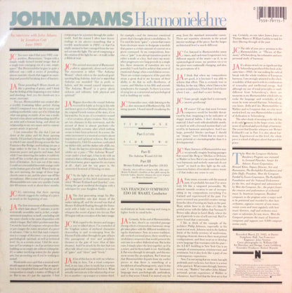 John Adams, San Francisco Symphony Orchestra, The, Edo De Waart : Harmonielehre (LP,Stereo)