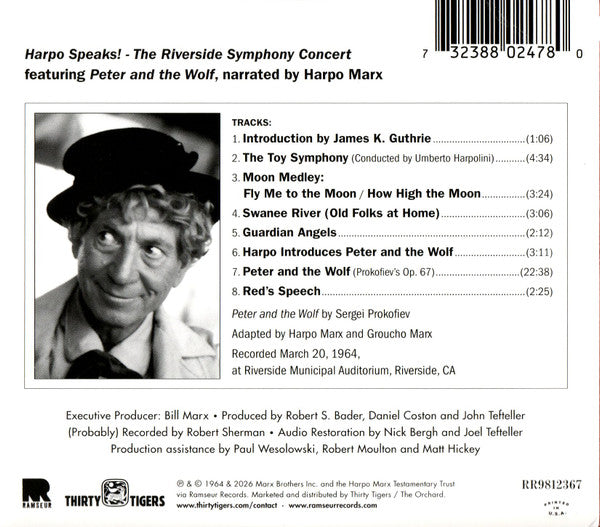 Harpo Marx : Harpo Speaks! The Riverside Symphony Concert (Album)