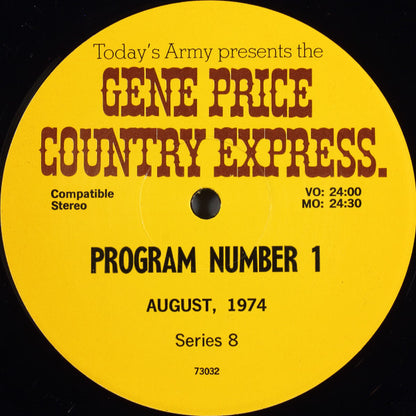 Gene Price : Today's Army Presents The Gene Price Country Express (LP,Transcription,Stereo)