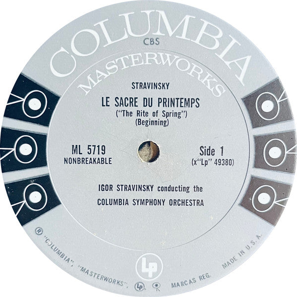 Igor Stravinsky Conducts Columbia Symphony Orchestra : Le Sacre Du Printemps ("The Rite Of Spring") (LP,Album,Mono)