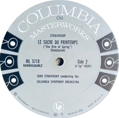 Igor Stravinsky Conducts Columbia Symphony Orchestra : Le Sacre Du Printemps ("The Rite Of Spring") (LP,Album,Mono)