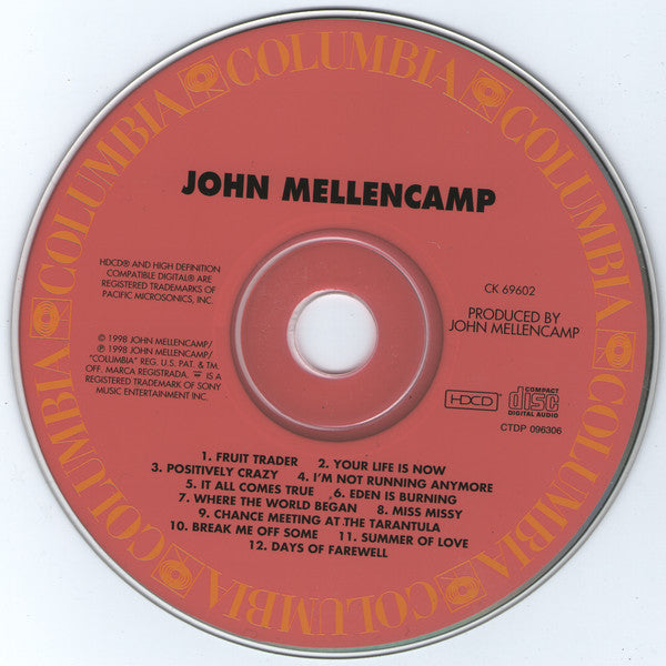 John Cougar Mellencamp : John Mellencamp (HDCD,Album)