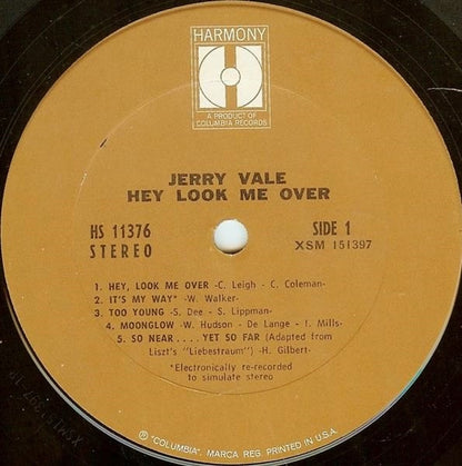 Jerry Vale : Hey Look Me Over (LP,Album,Stereo)