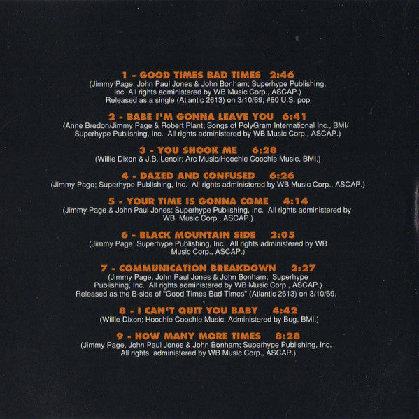 Led Zeppelin : Led Zeppelin (Album,Reissue,Remastered)
