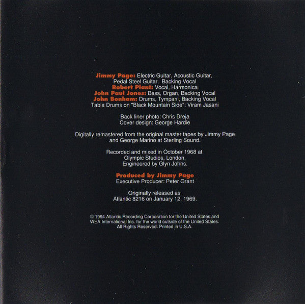 Led Zeppelin : Led Zeppelin (Album,Reissue,Remastered)