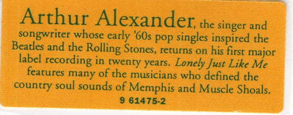 Arthur Alexander : Lonely Just Like Me (Album)