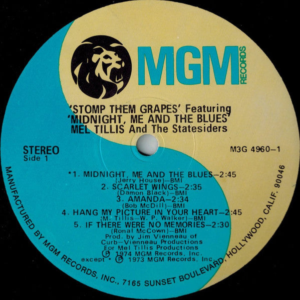 Mel Tillis And Statesiders (2), The : Stomp Them Grapes (LP)