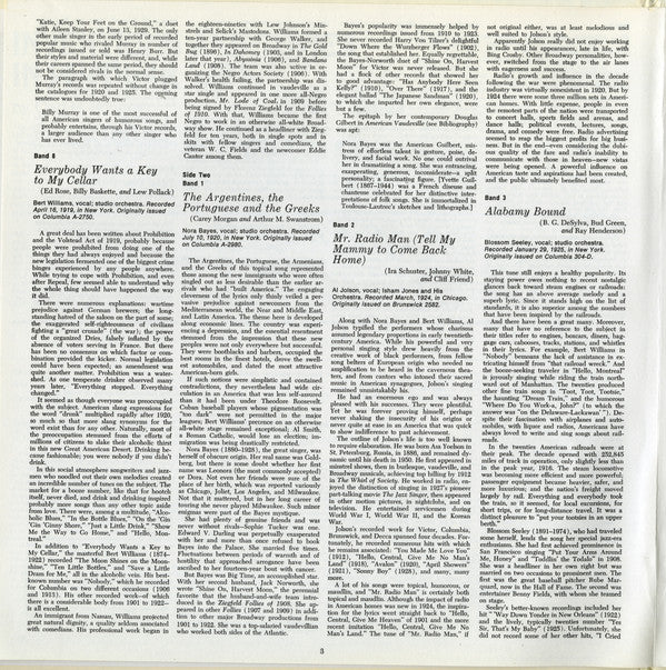 Various : Come Josephine In My Flying Machine: Inventions And Topics In Popular Song 1910-1929 (LP,Compilation)