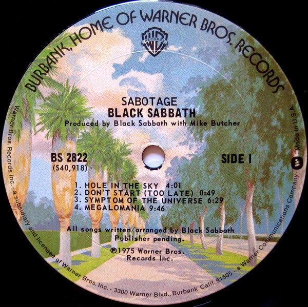 Black Sabbath : Sabotage (LP,Album)