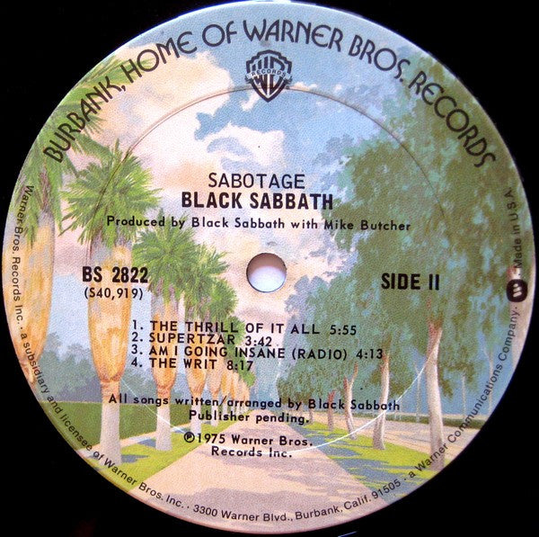 Black Sabbath : Sabotage (LP,Album)