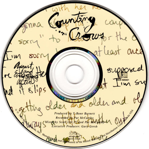Counting Crows : August And Everything After (Album)