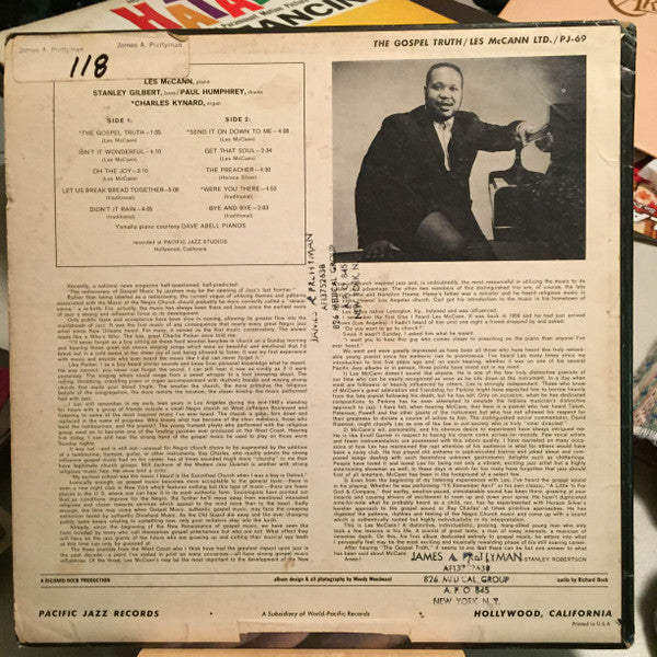 Les McCann Ltd. : The Gospel Truth (LP,Album,Stereo)