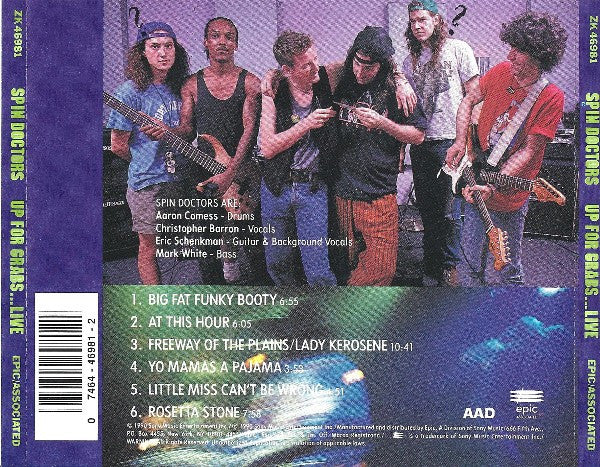 Spin Doctors : Up For Grabs ... Live (EP)