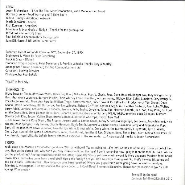 Spin Doctors : Up For Grabs ... Live (EP)