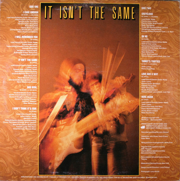 Myles And Lenny : It Isn't The Same (LP,Album)