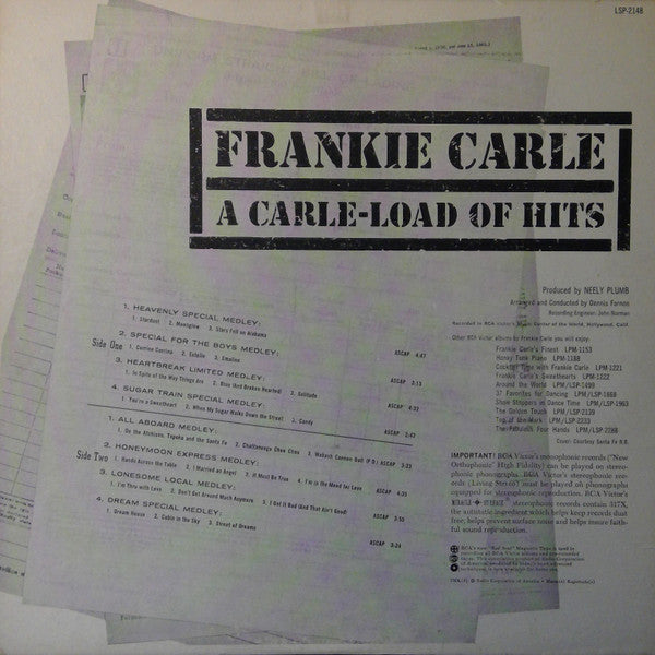 Frankie Carle : A Carle-Load Of Hits (LP)