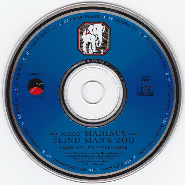 10,000 Maniacs : Blind Man's Zoo (Album)
