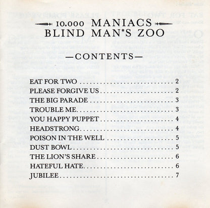 10,000 Maniacs : Blind Man's Zoo (Album)