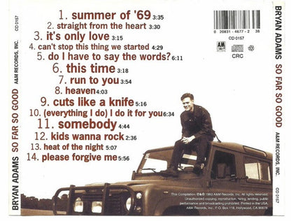 Bryan Adams : So Far So Good (Compilation,Club Edition)