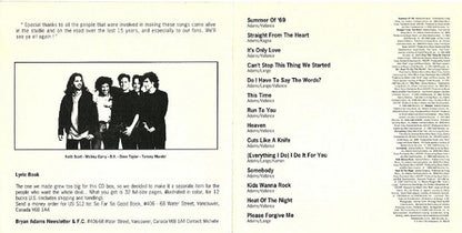 Bryan Adams : So Far So Good (Compilation,Club Edition)