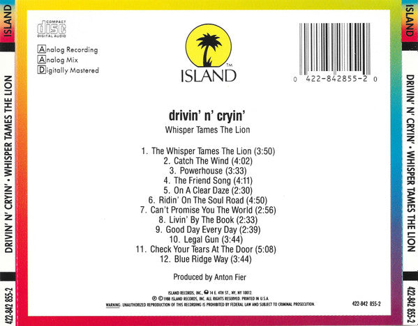 Drivin' N' Cryin' : Whisper Tames The Lion (Album,Reissue)