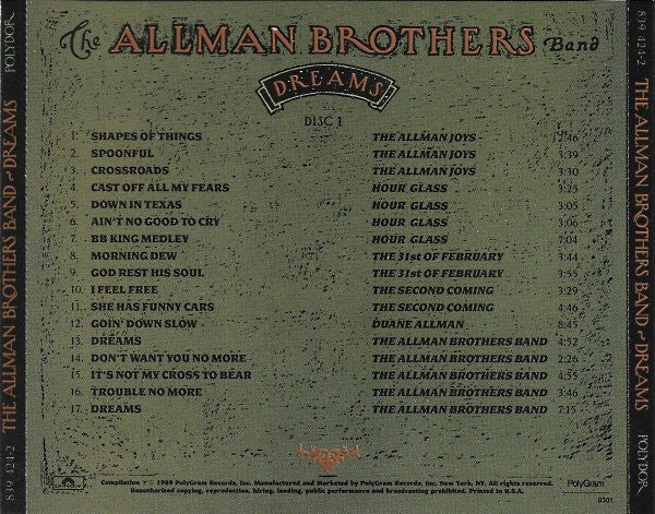 Allman Brothers Band, The : Dreams (Compilation)