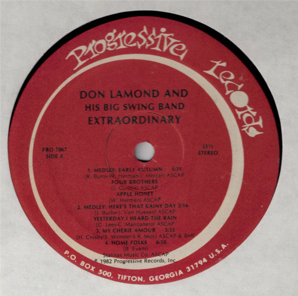 Don Lamond & The Big Swing Band : Extraordinary (LP,Album)
