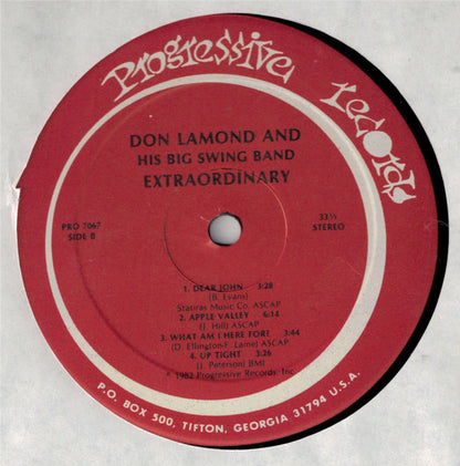 Don Lamond & The Big Swing Band : Extraordinary (LP,Album)