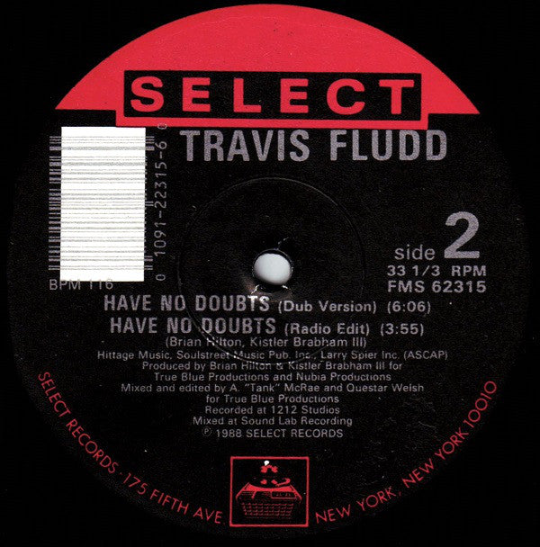 Travis Fludd : Have No Doubts (12",33 ⅓ RPM,Single)