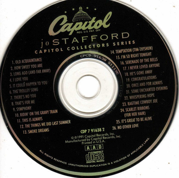 Jo Stafford : Capitol Collectors Series (Compilation,Remastered)