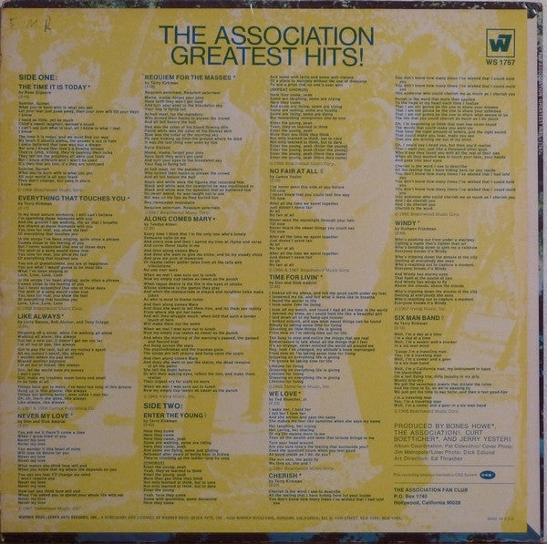 Association (2), The : Greatest Hits! (LP,Compilation,Repress,Stereo)