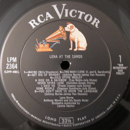 Lena Horne : Lena At The Sands (LP,Album,Mono)