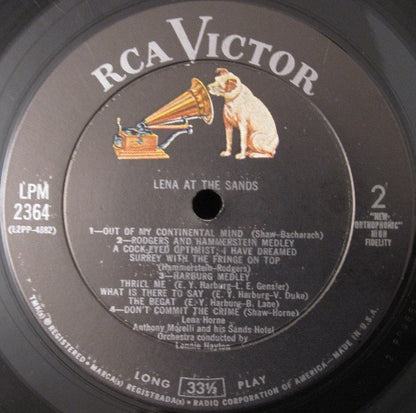 Lena Horne : Lena At The Sands (LP,Album,Mono)