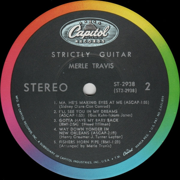 Merle Travis : Strictly Guitar (LP,Album,Stereo)