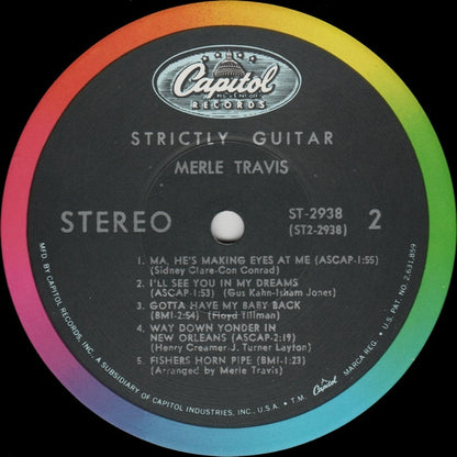 Merle Travis : Strictly Guitar (LP,Album,Stereo)