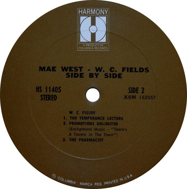 Mae West & W.C. Fields : Side By Side (LP,Compilation)