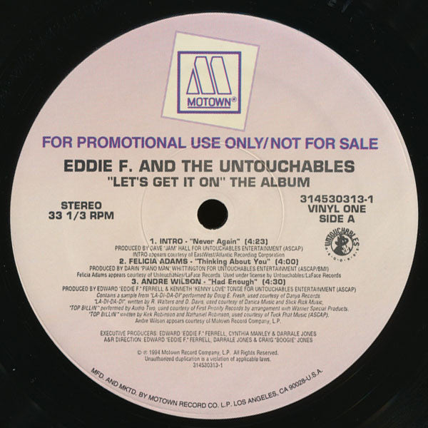 DJ Eddie F And The Untouchables (4) : "Let's Get It On" The Album (LP,Album,Promo)