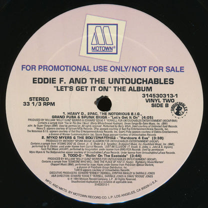 DJ Eddie F And The Untouchables (4) : "Let's Get It On" The Album (LP,Album,Promo)