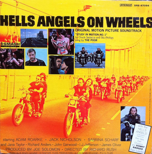 Stu Phillips : Hells Angels On Wheels (Original Motion Picture Soundtrack) (LP,Album,Stereo)