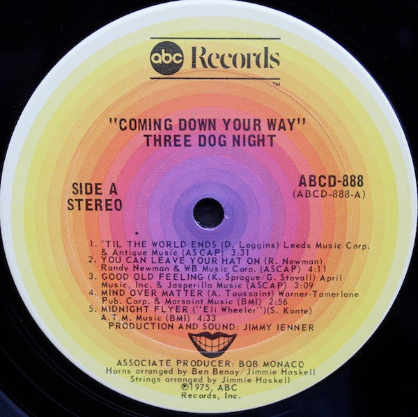 Three Dog Night : Coming Down Your Way (LP,Album)