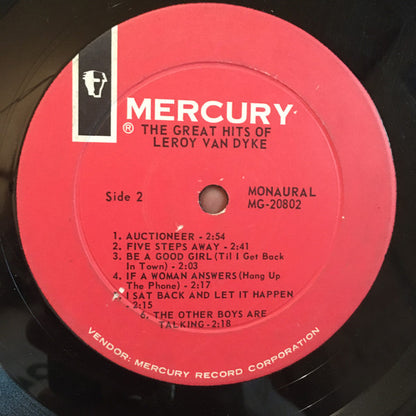 Leroy Van Dyke : The Great Hits Of Leroy Van Dyke (LP,Mono)