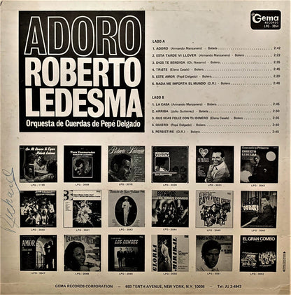 Roberto Ledesma : Adoro (LP)