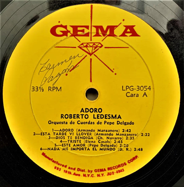 Roberto Ledesma : Adoro (LP)