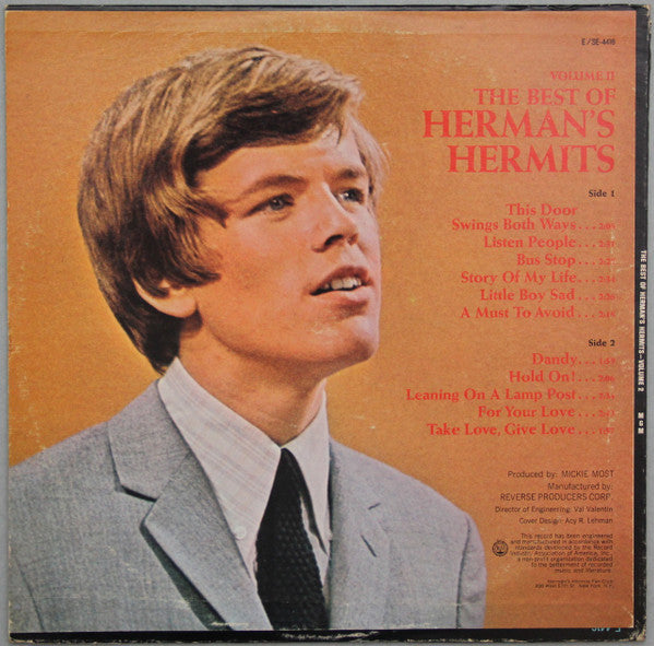 Herman's Hermits : Volume 2: The Best Of Herman's Hermits (LP,Compilation,Stereo)