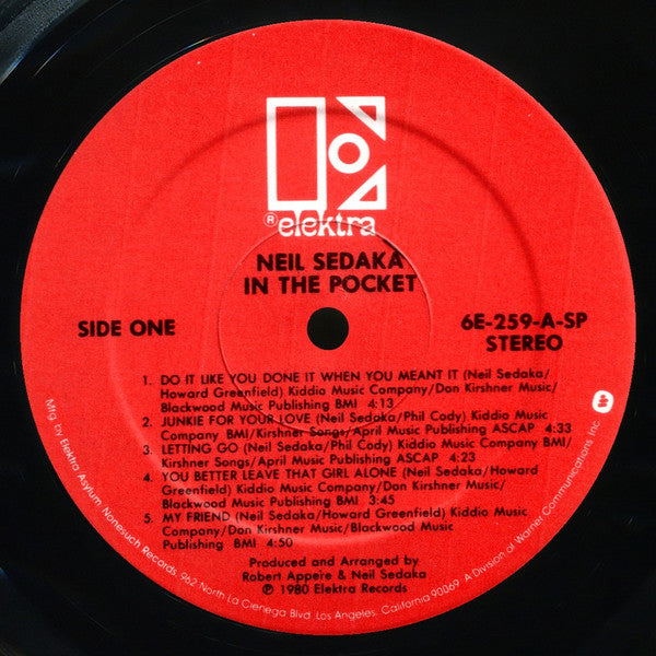 Neil Sedaka : In The Pocket (LP,Album,Stereo)