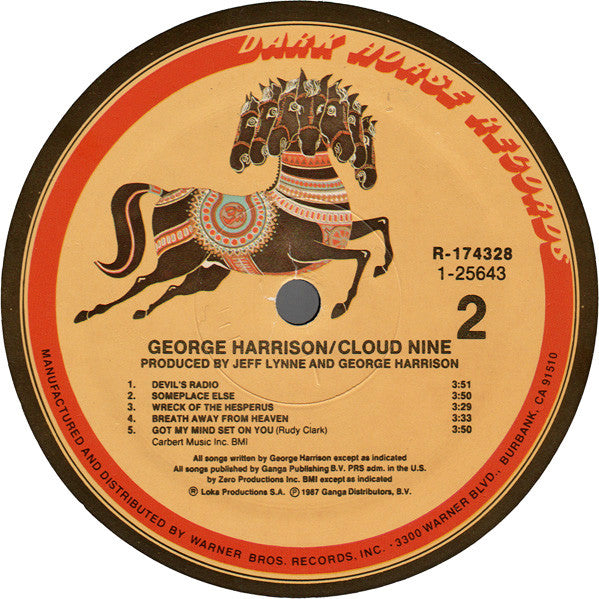 George Harrison : Cloud Nine (LP,Album,Club Edition)